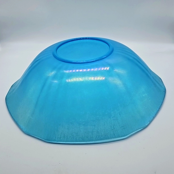 Blue Glass Console Bowl 10" diameter - Picture 3 of 11